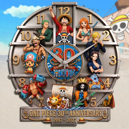 Pirate Crew 30th Anniversary Wall Clock – Anime Fan Collector Gift