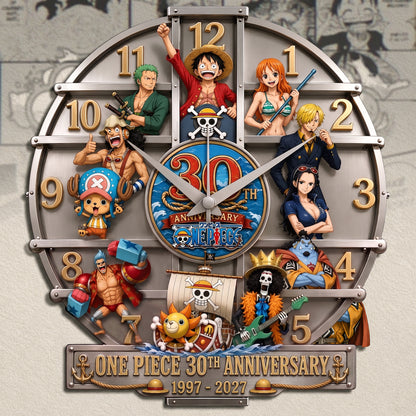 Pirate Crew 30th Anniversary Wall Clock – Anime Fan Collector Gift