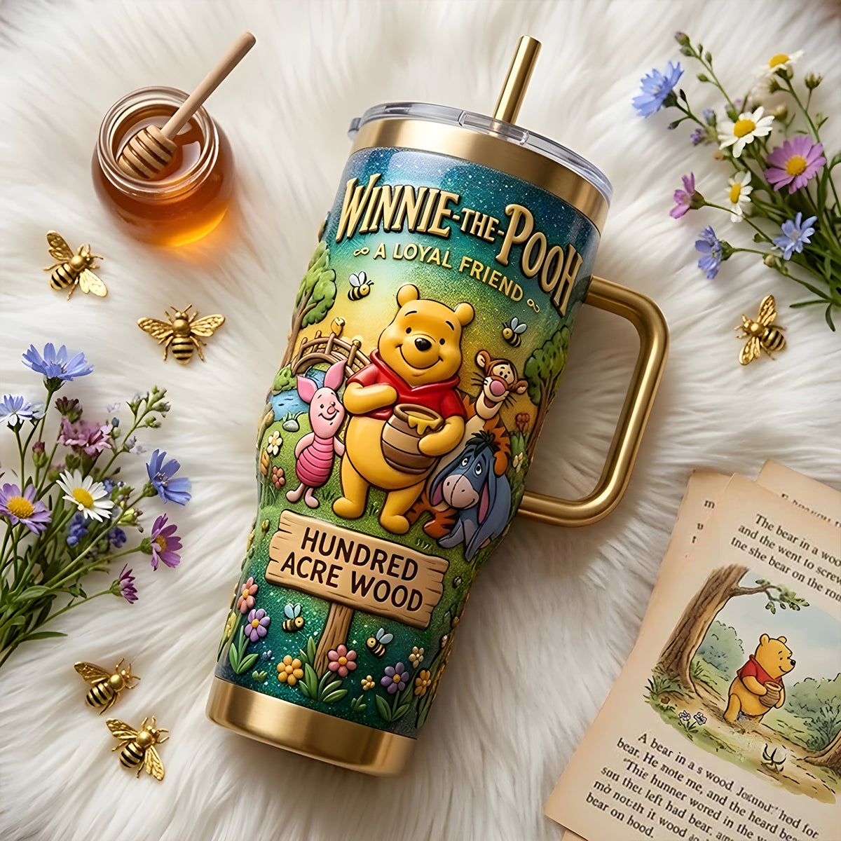 Honey Bear & Friends Tumbler – Woodland Friendship Travel Tumbler