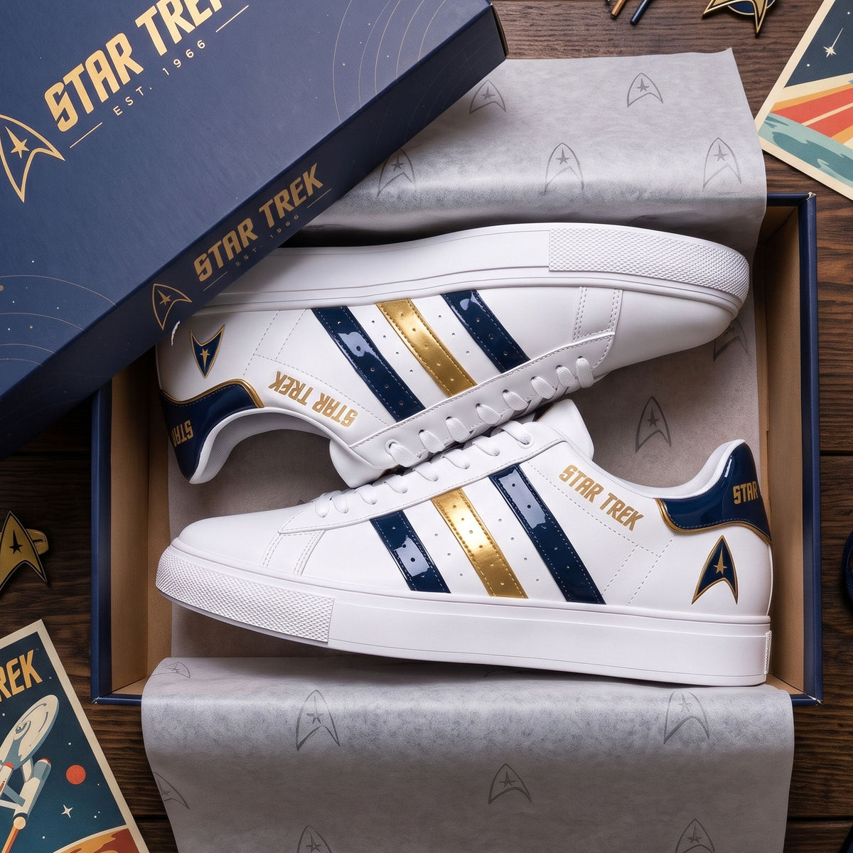Cosmic Fleet Custom Smith Shoes, Personalized Space Explorer Sneakers