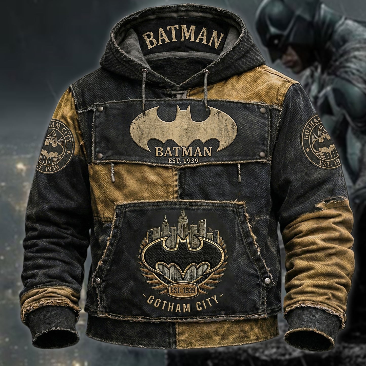 Dark Knight  –  Personalized City Protector Bat-Themed Hoodie