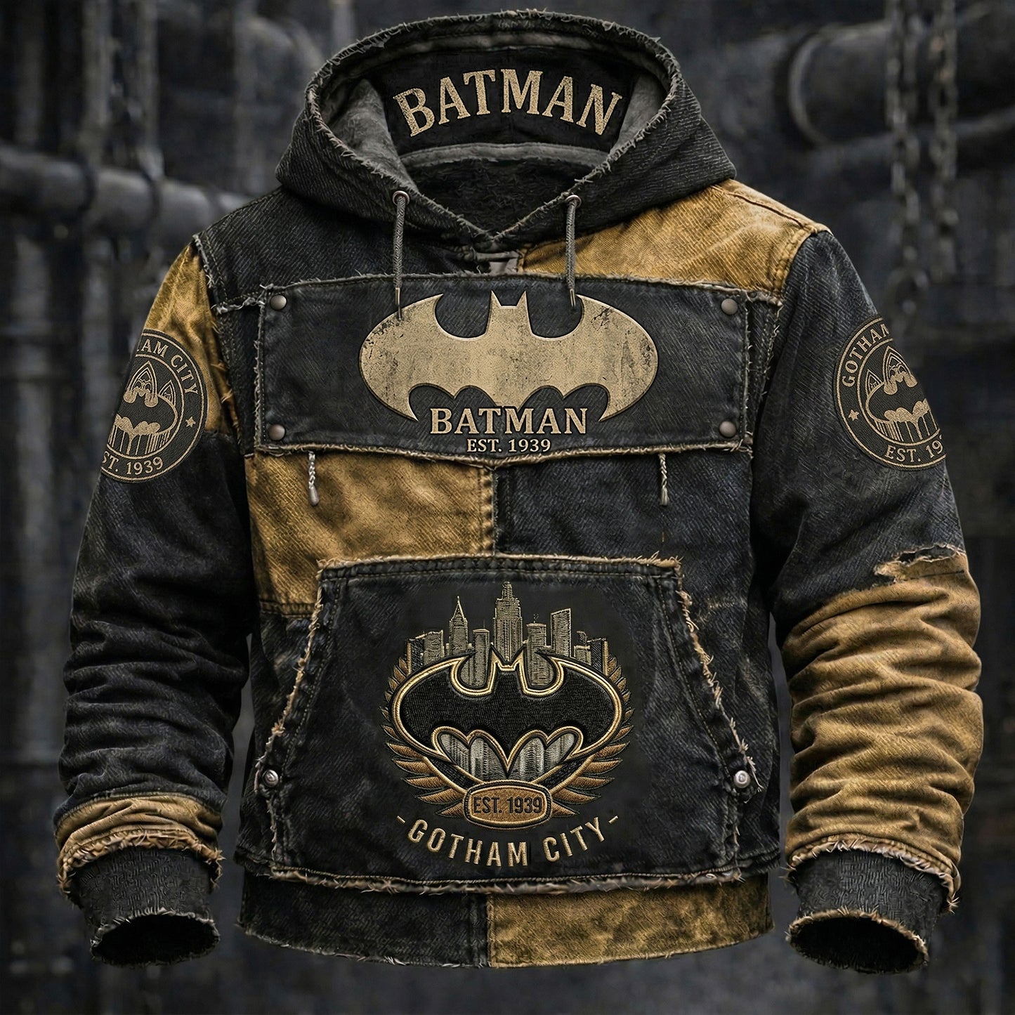 Dark Knight  –  Personalized City Protector Bat-Themed Hoodie