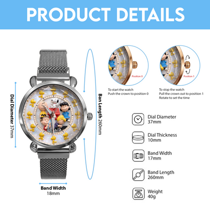 Good Friends Forever Custom Watch – Retro Cartoon Style