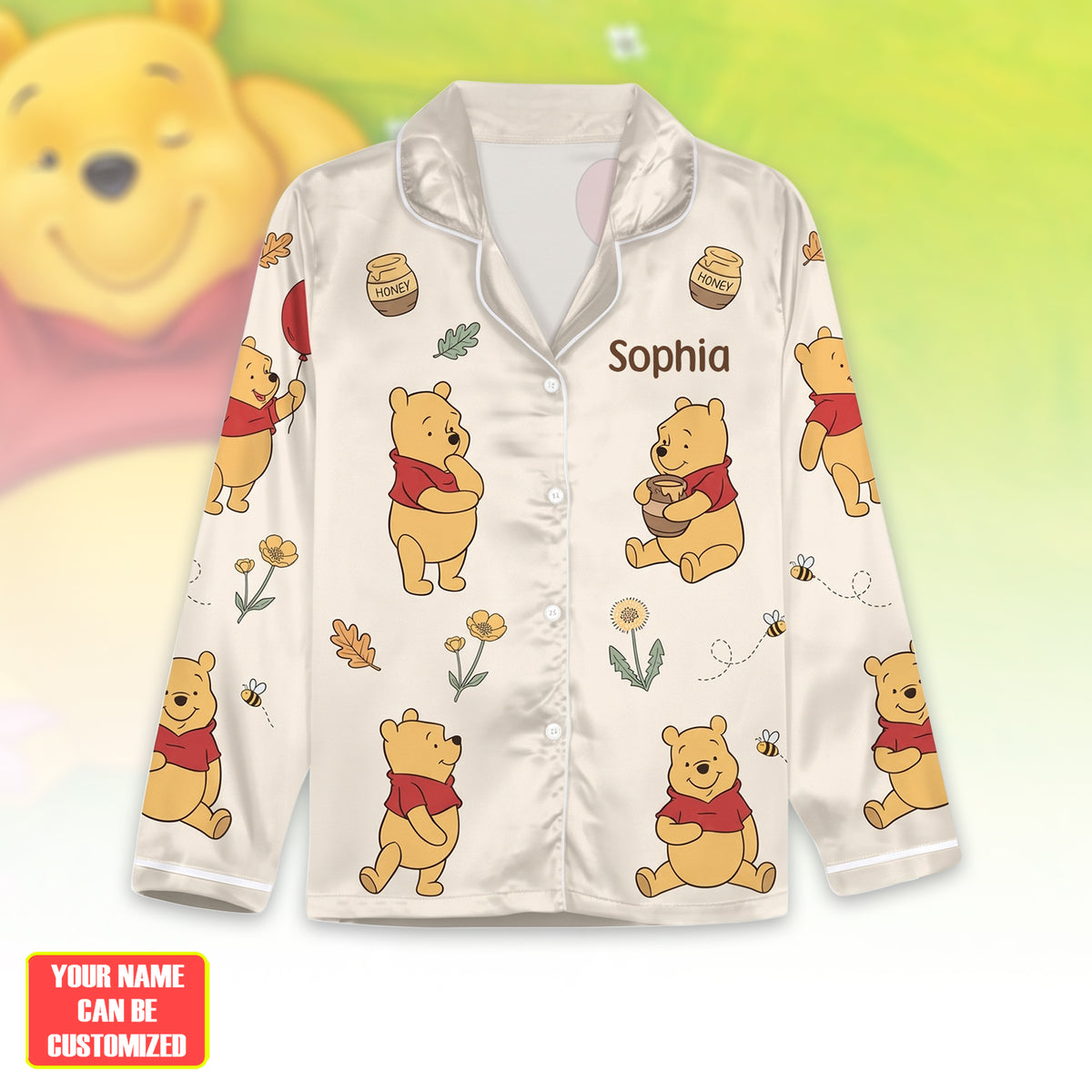 Cozy Honey Bear Pajama Set - Personalized Gifts