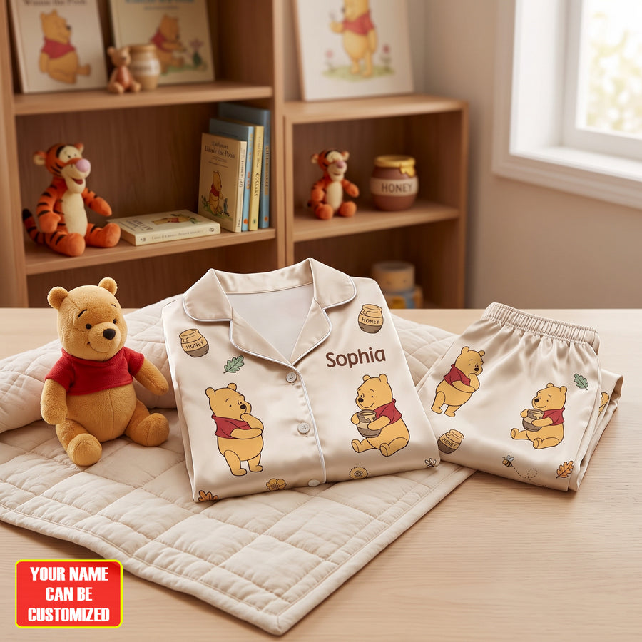 Cozy Honey Bear Pajama Set - Personalized Gifts
