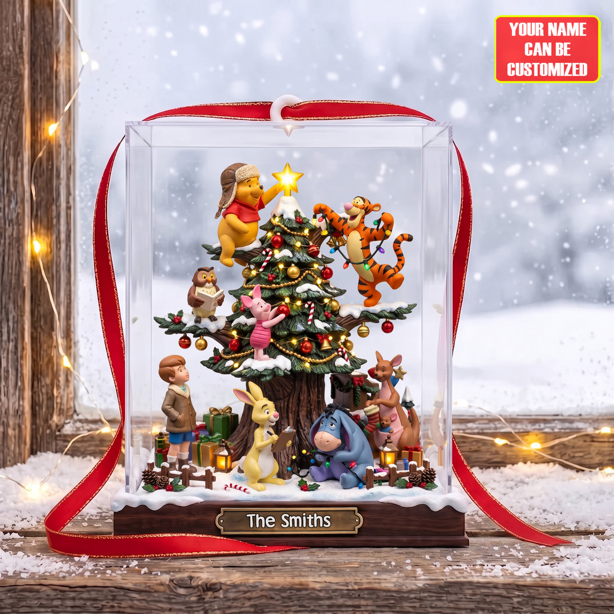 Honey Bear Christmas Ornament – Personalized Name Gift