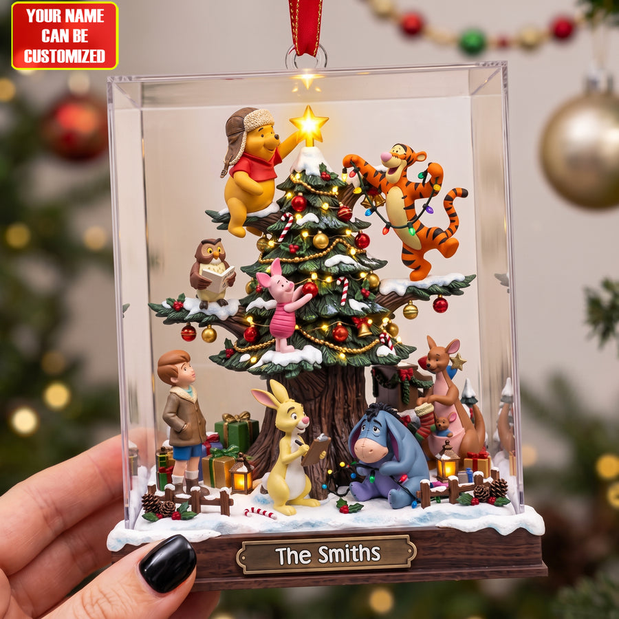 Honey Bear Christmas Ornament – Personalized Name Gift