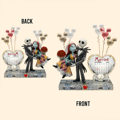 Spooky Gothic Wedding Couple - Personalized Nightmare Custom Shaped Acrylic Plaque