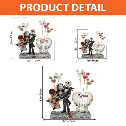 Spooky Gothic Wedding Couple - Personalized Nightmare Custom Shaped Acrylic Plaque