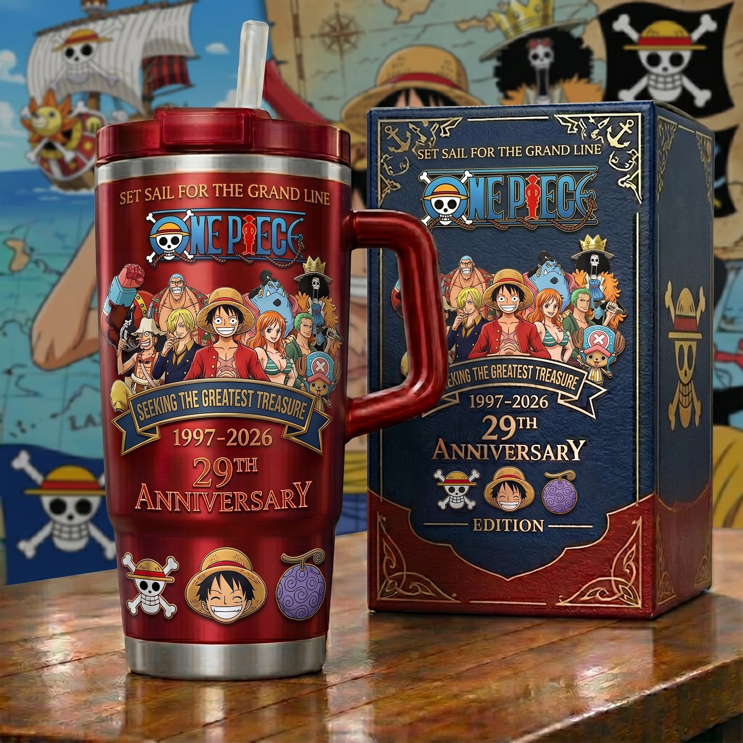 Pirate Treasure Crew - Personalized Anime Adventure Insulated Tumbler