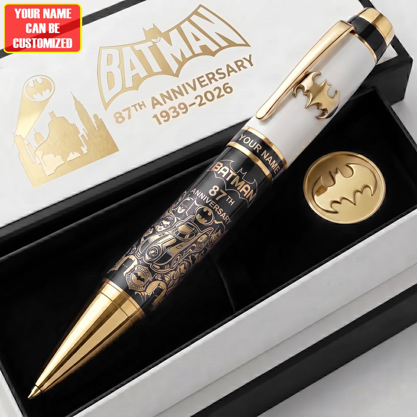 Gothic Hero - Personalized Bat Knight Collector Ballpoint Pen