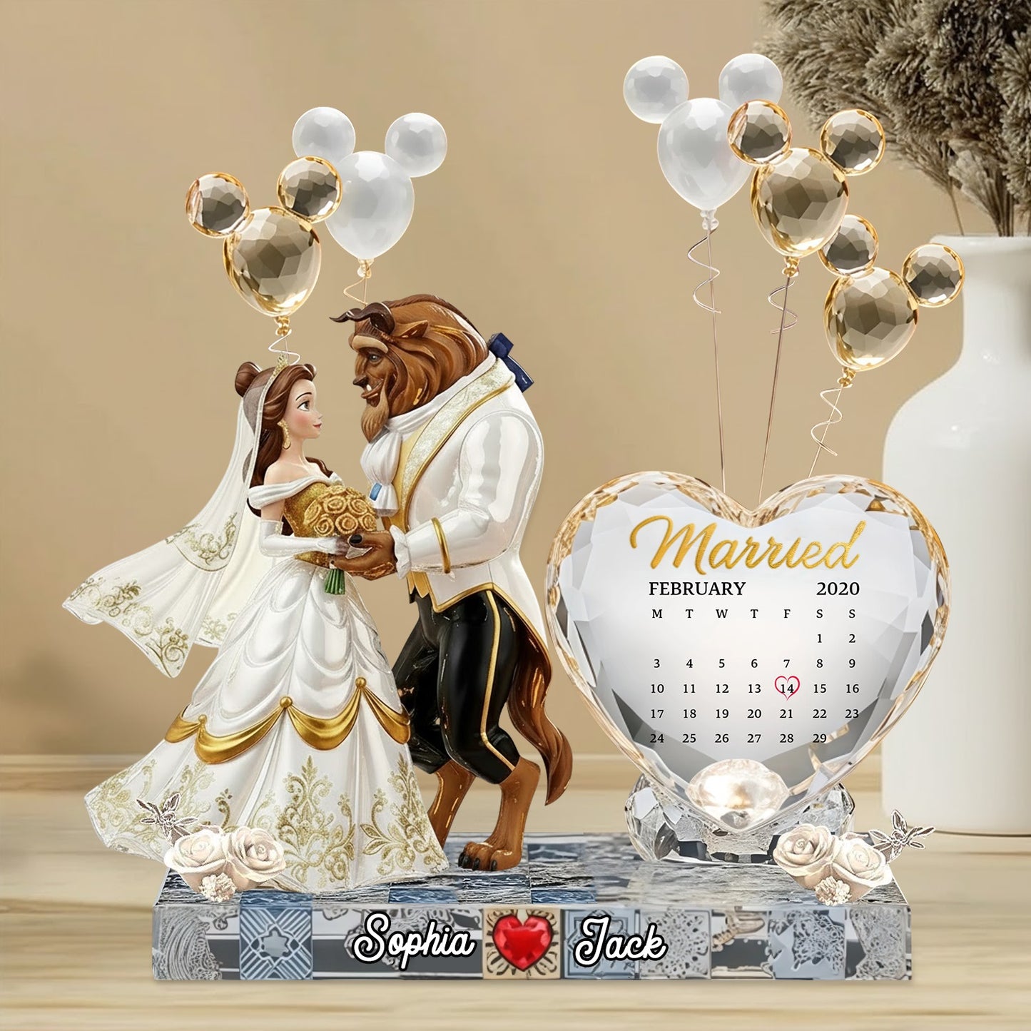 Happy Anniversary Tale Couple - Personalized Tale Custom Shaped Acrylic Plaque
