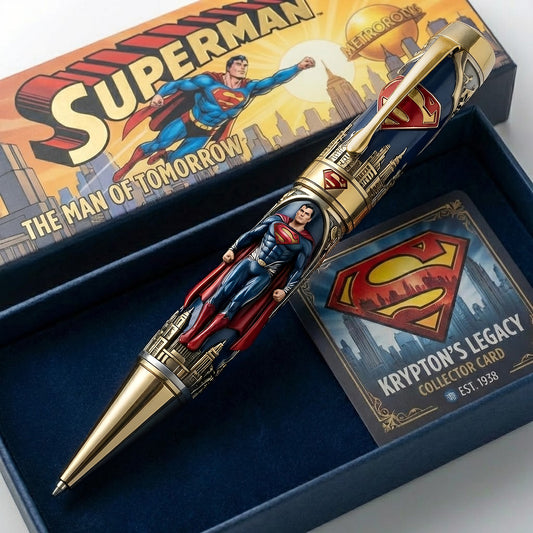 Gothic Man of Tomorrow Collector Pen – Luxury Hero Style Writing Pen Gift for Fans
