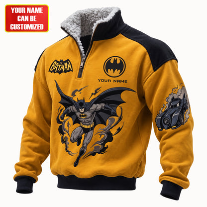 Shadow Guardian Quarter Zip – Vintage Gothic Hero Fleece Sweatshirt