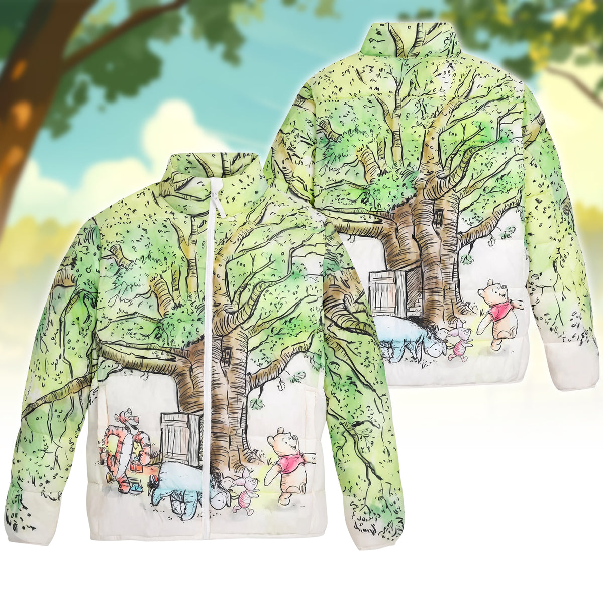 Woodland Friends Puffer Thermal Stand Collar Jacket