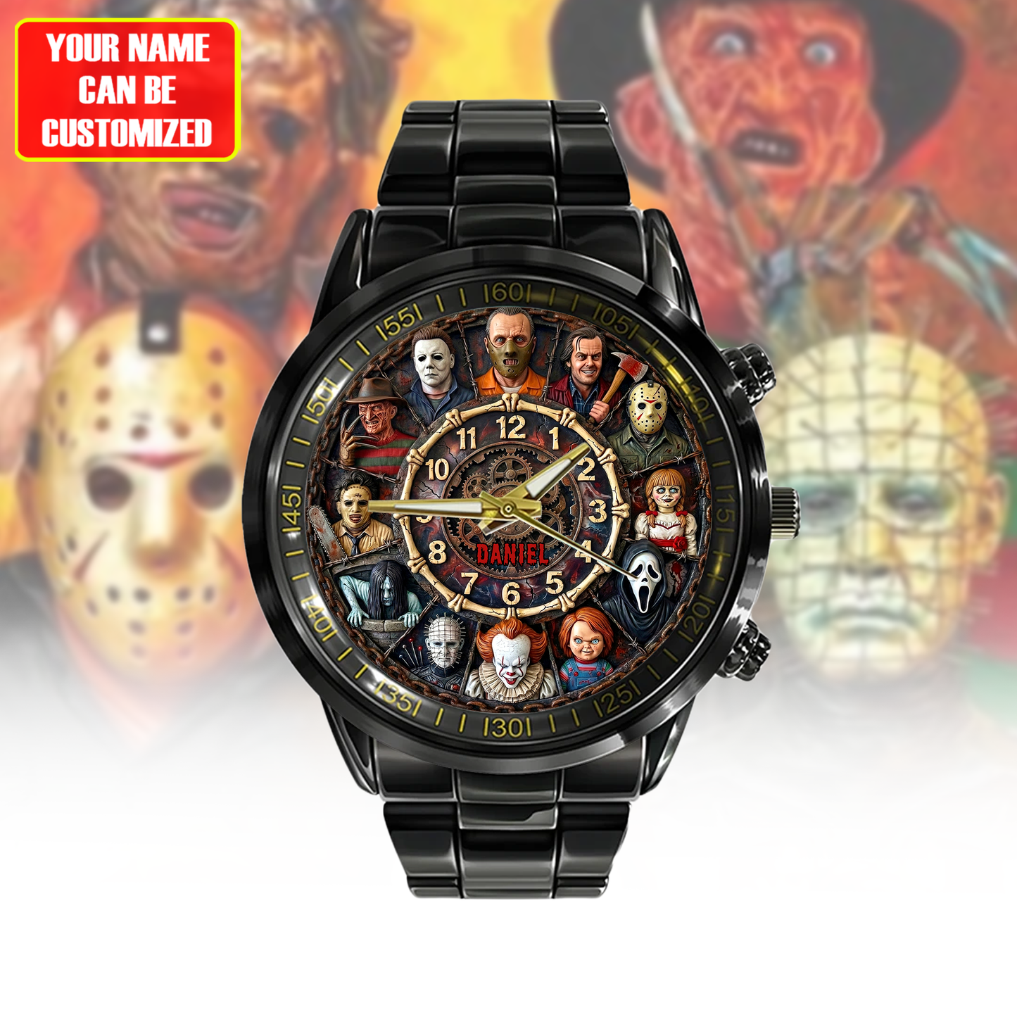 Personalized Horror Villain Watch – Unique Gift for Horror Fans