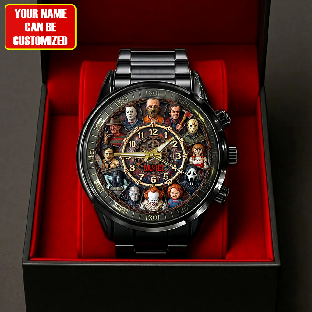 Personalized Horror Villain Watch – Unique Gift for Horror Fans