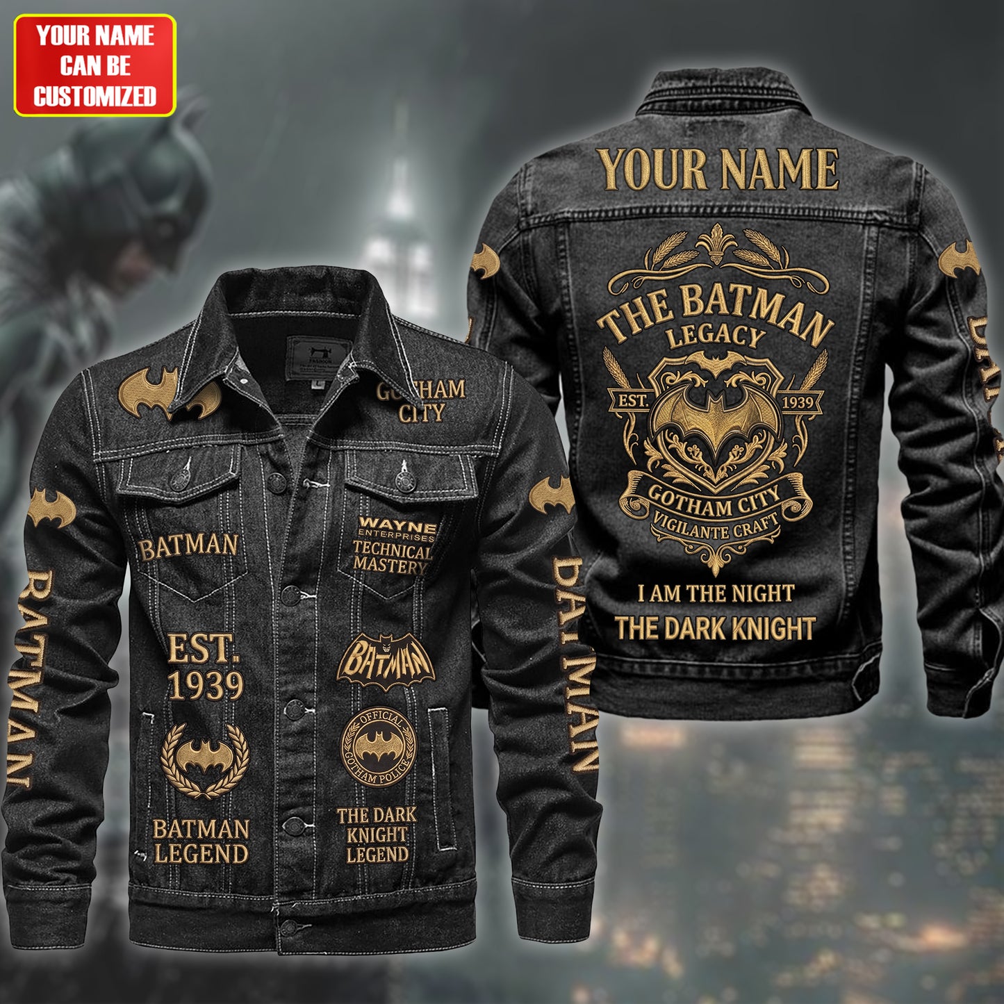 Dark Knight 87th Anniversary Denim Casual Jacket