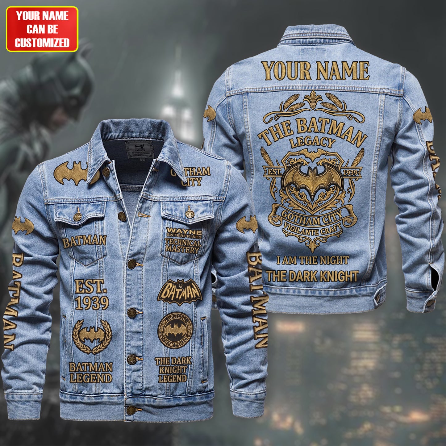 Dark Knight 87th Anniversary Denim Casual Jacket