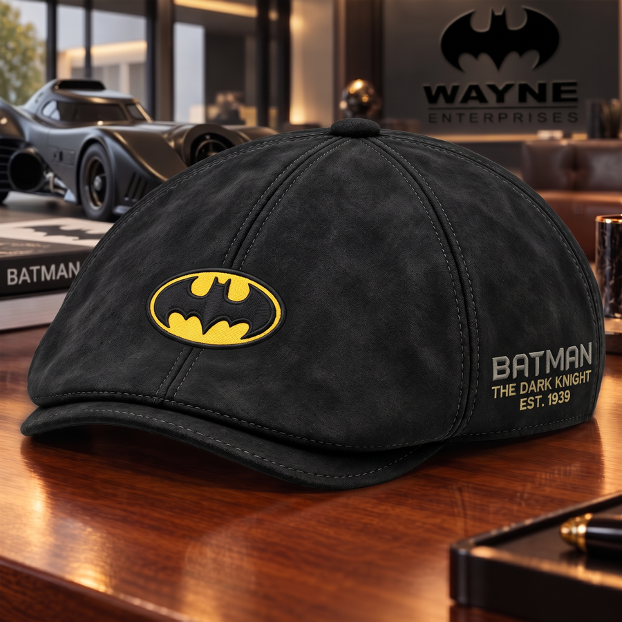 Dark Guardian Night Adventure Cap – Vintage Black City Hero Flat Hat