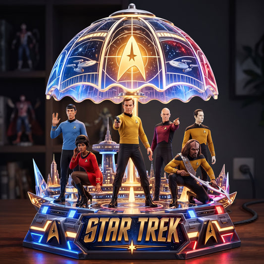 Galactic Crew Adventure - Personalized Retro Space Acrylic LED Night Light