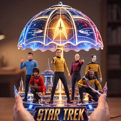 Galactic Crew Adventure - Personalized Retro Space Acrylic LED Night Light