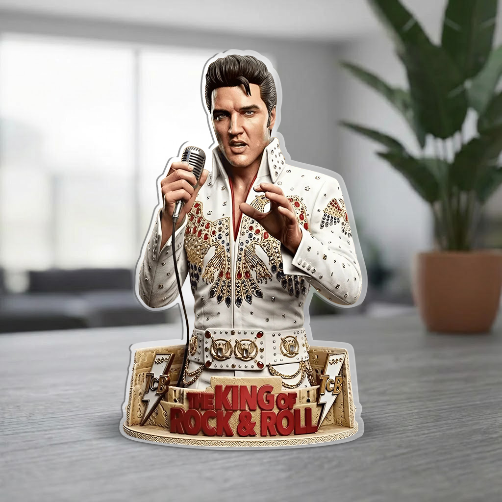 Rock & Roll Legend Acrylic Plaque – Vintage Music Inspired Display Decor