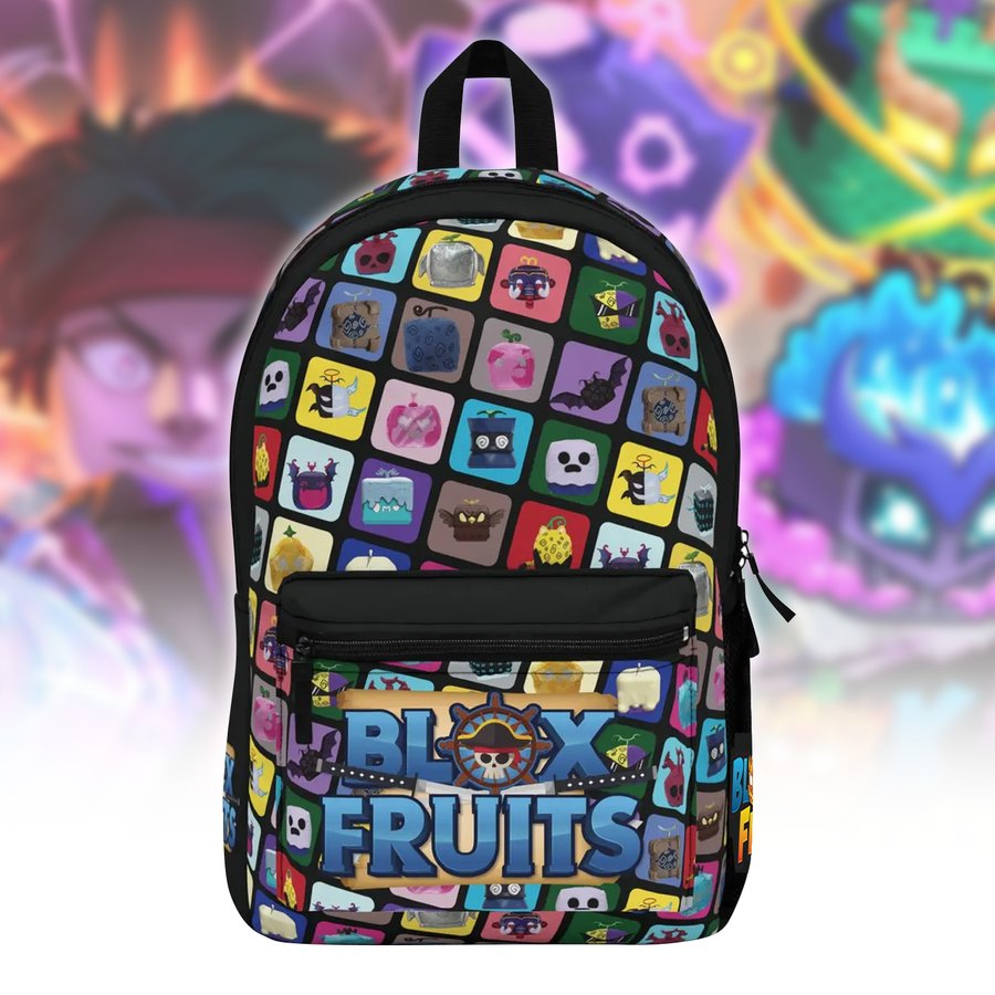 Personalized Blox Fruits Adventure Backpack - Custom Name Back To School Bookbag Backpack