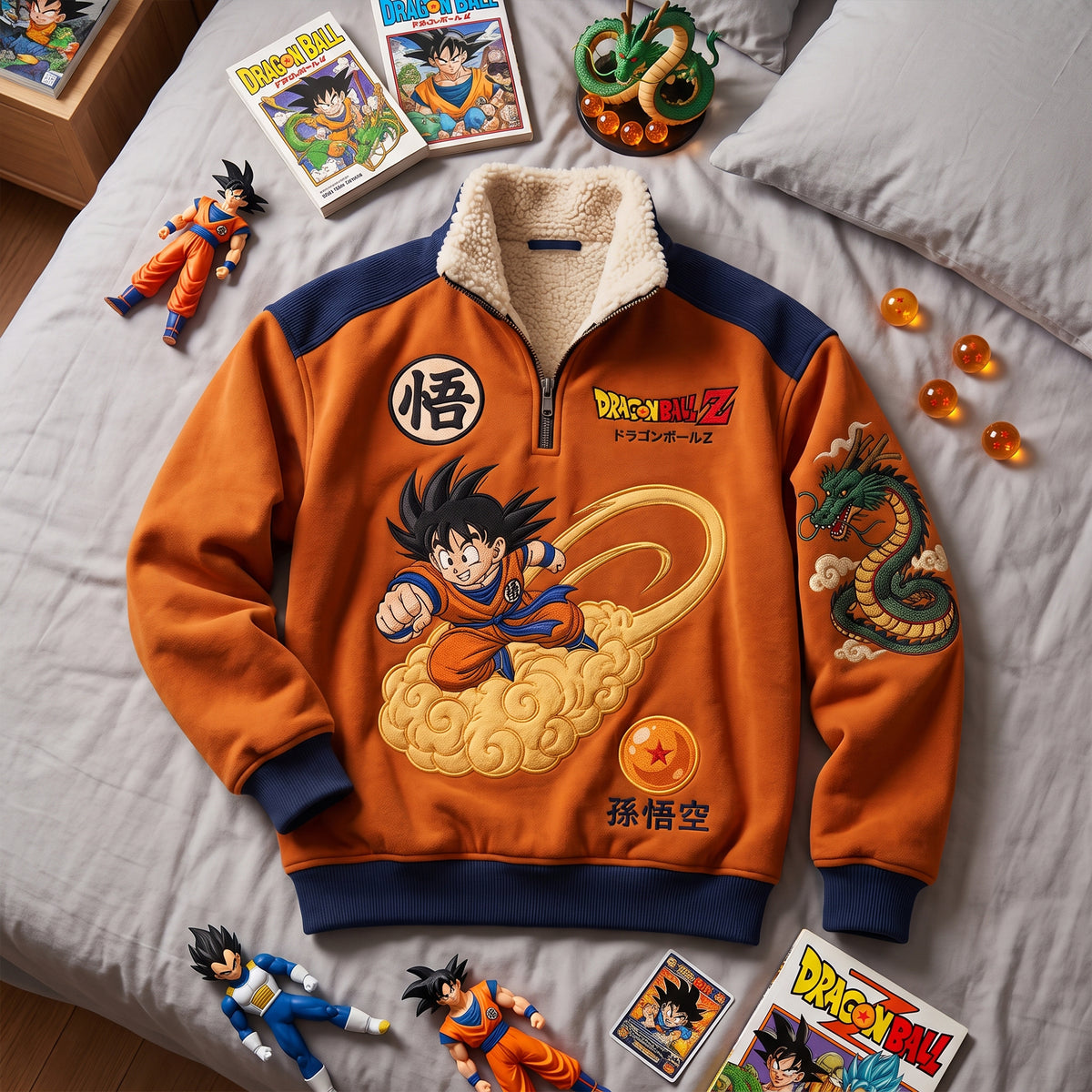 Anime Warrior Fleece Quarter-Zip Pullover