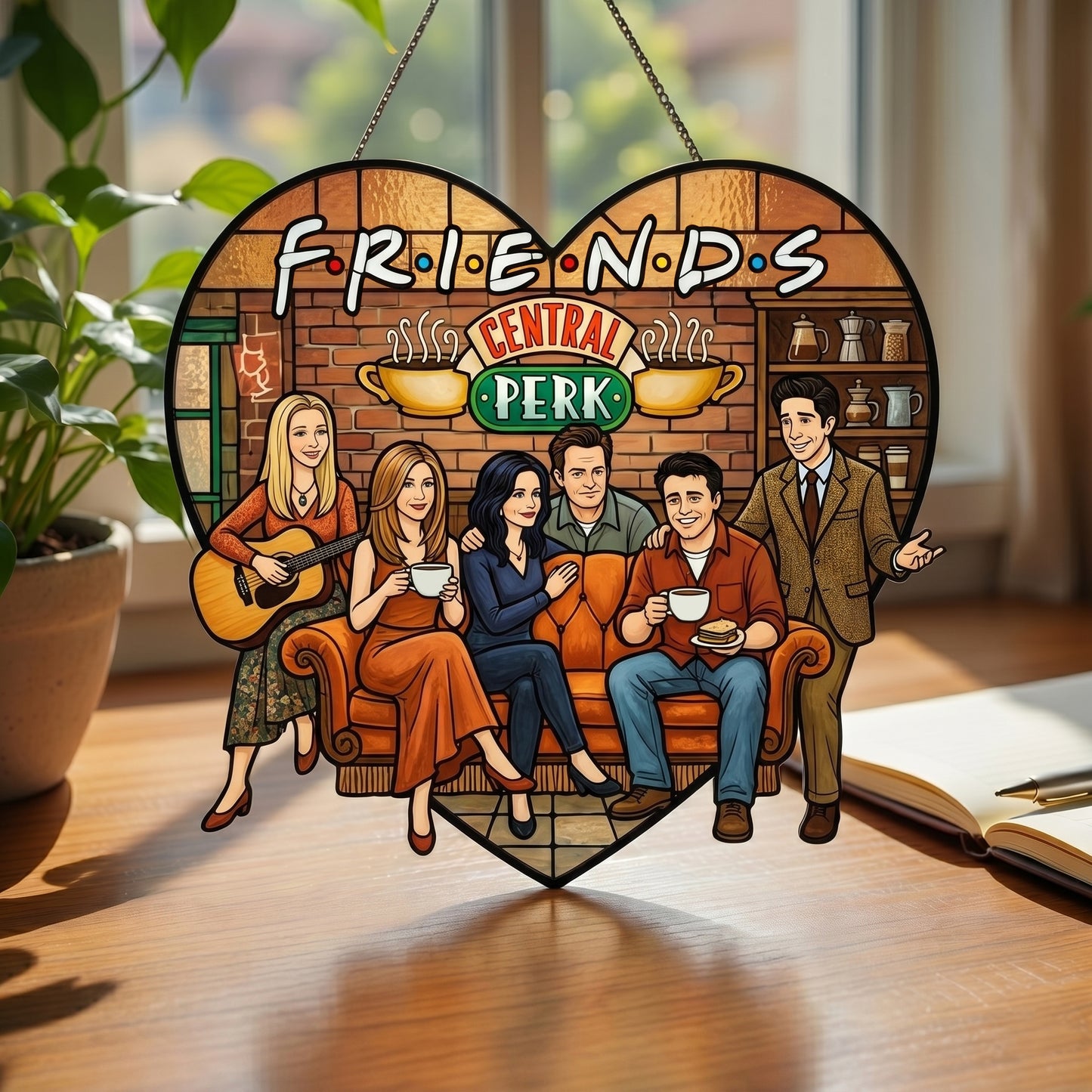 Central Perk Sitcom Series Film Suncatcher Home Decor Home 3D Visual Effect