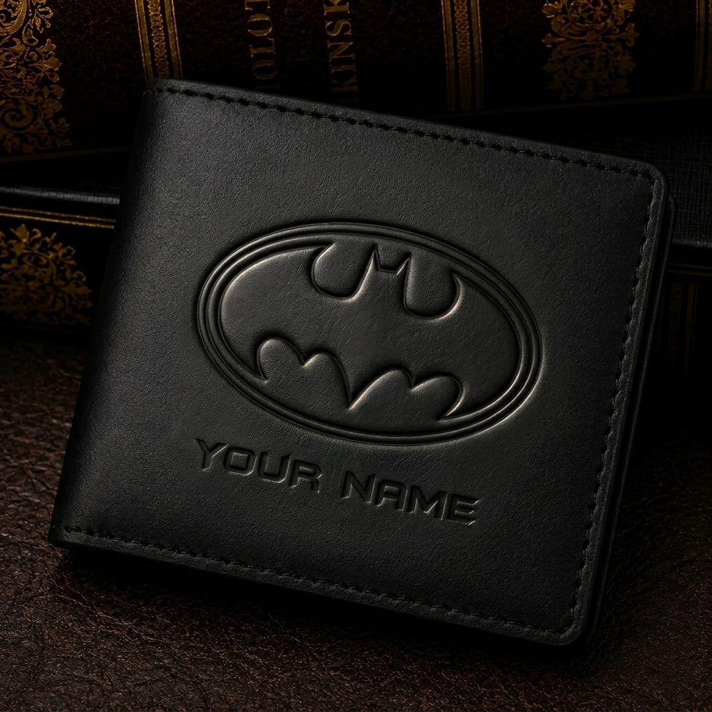 Personalized Dark Knight V1 Leather Wallet , Leather Gift , Father Day Gifts , Holiday Gift
