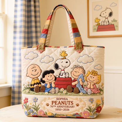 Classic Comic Friends 76th Anniversary Bag - Personalized Quilted Tote Bag