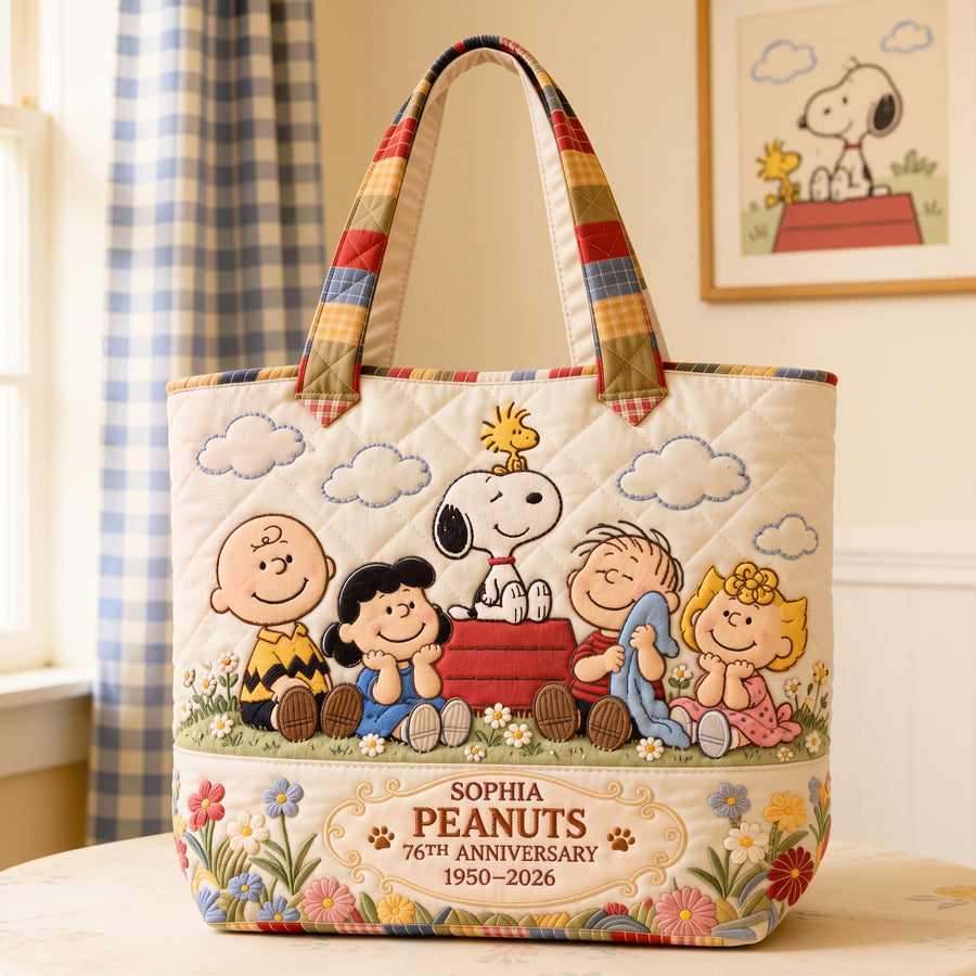 Classic Comic Friends 76th Anniversary Bag - Personalized Quilted Tote Bag