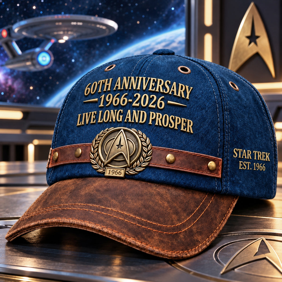 60th Anniversary 1966–2026 Vintage Sci-Fi Explorer Cap