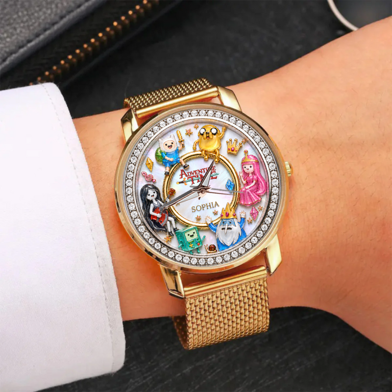 Personalized Fantasy Cartoon Watch – Custom Name Adventure Character Women Hand Watch