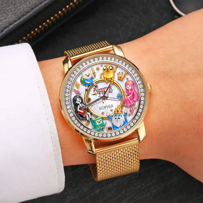 Personalized Fantasy Cartoon Watch – Custom Name Adventure Character Women Hand Watch