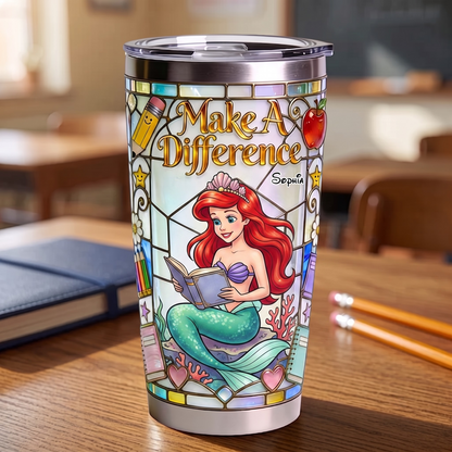 Personalize Magic Princess Teacher Tumbler - Custom Name Tumbler