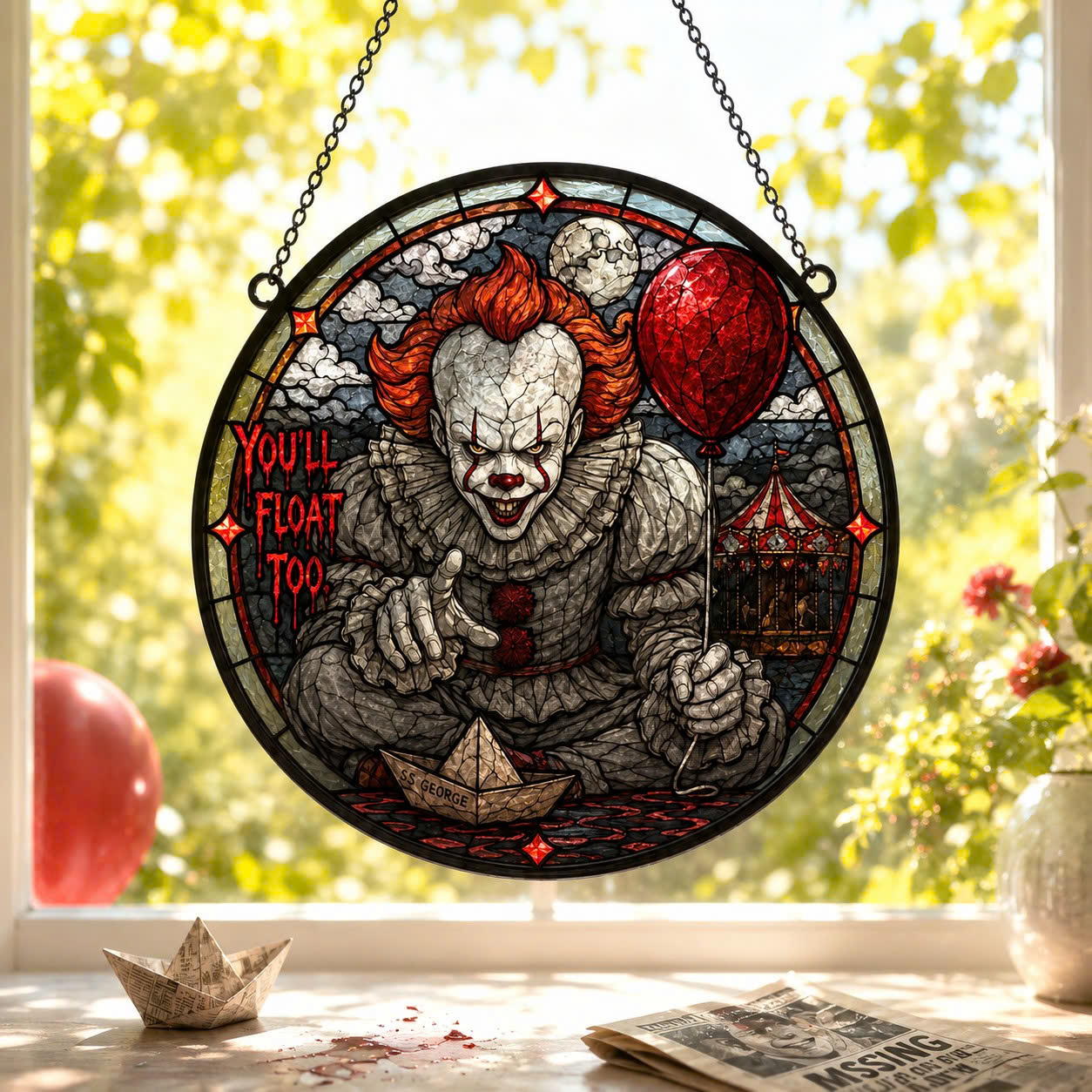 Horror Legends Halloween Suncatcher - Creepy Characters Acrylic Gift
