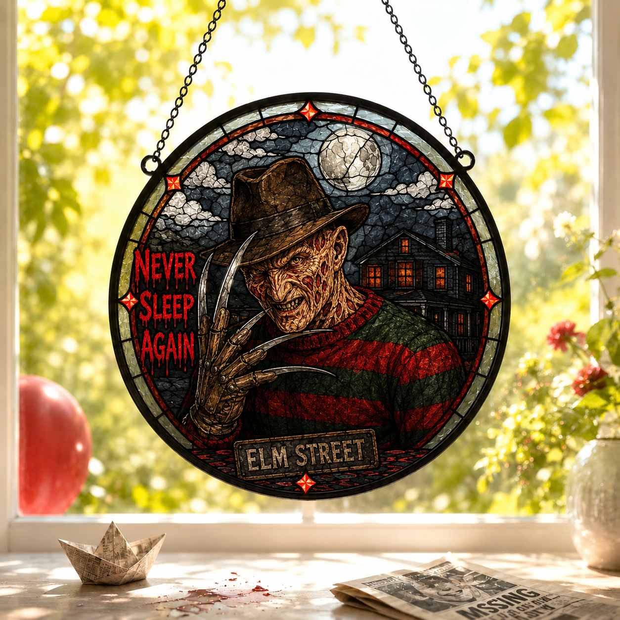 Horror Legends Halloween Suncatcher - Creepy Characters Acrylic Gift