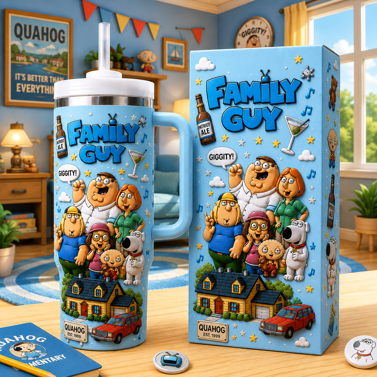Custom Cartoon Family Tumbler – Personalized Travel Mug