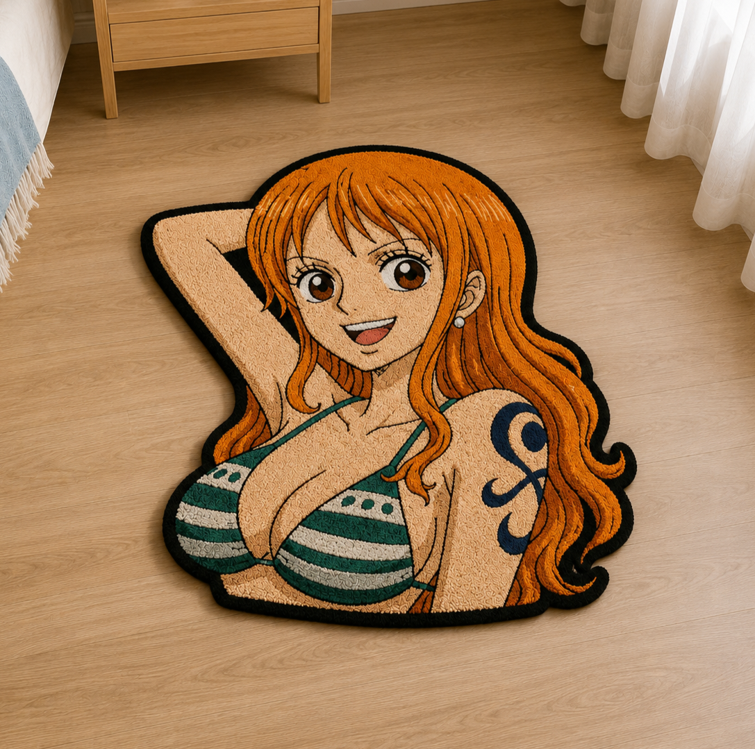 Straw Hat Fighter Tufted Rug - Anime Pỉrates Personalized Doormat Gift