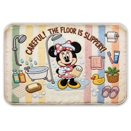 Personalized Mouse & Friends Rug – Custom Name Non-Slip Tufted Rug