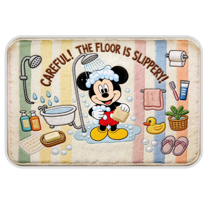 Personalized Mouse & Friends Rug – Custom Name Non-Slip Tufted Rug