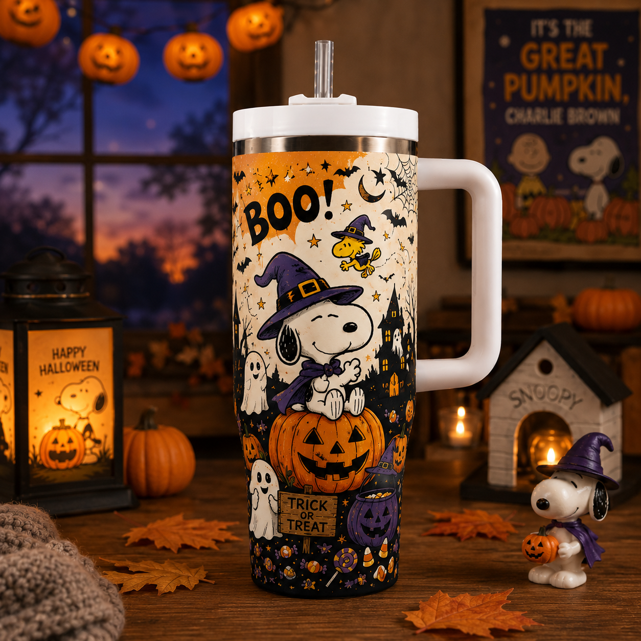 Spooky Beagle Halloween Tumbler - Witchy Trick or Treat Gift