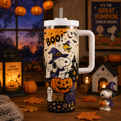Spooky Beagle Halloween Tumbler - Witchy Trick or Treat Gift