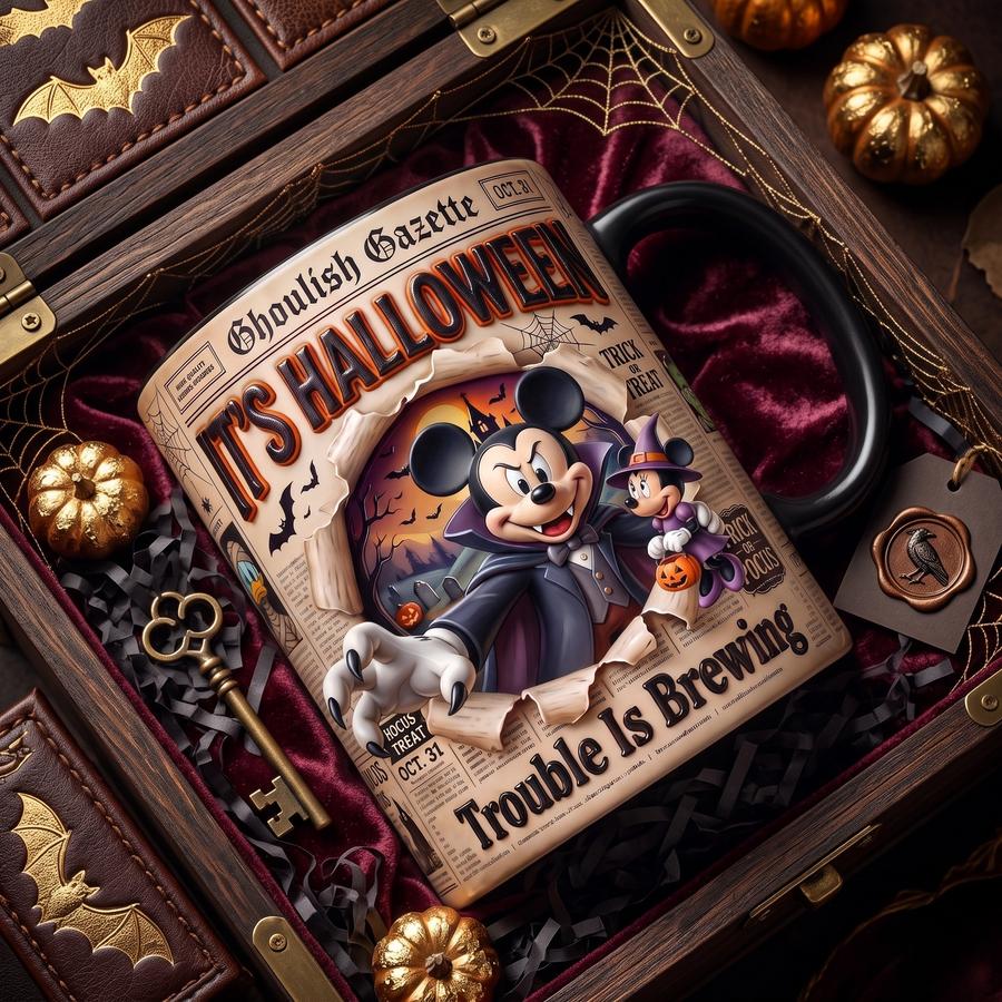 Personalized Magic Mouse Character Mug - Halloween Friends Mug