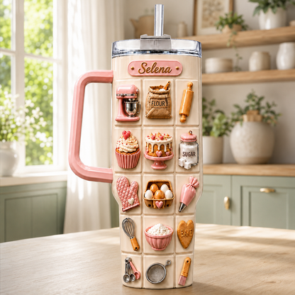 Personalized Gift For Baking Lovers - Personalized Baking Tumbler