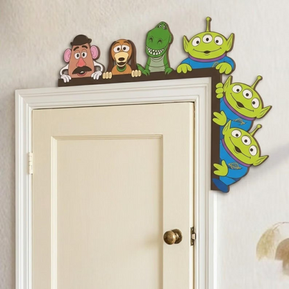 Playful Toy Friends Door Corner Decor – Cute Kids Room Decoration