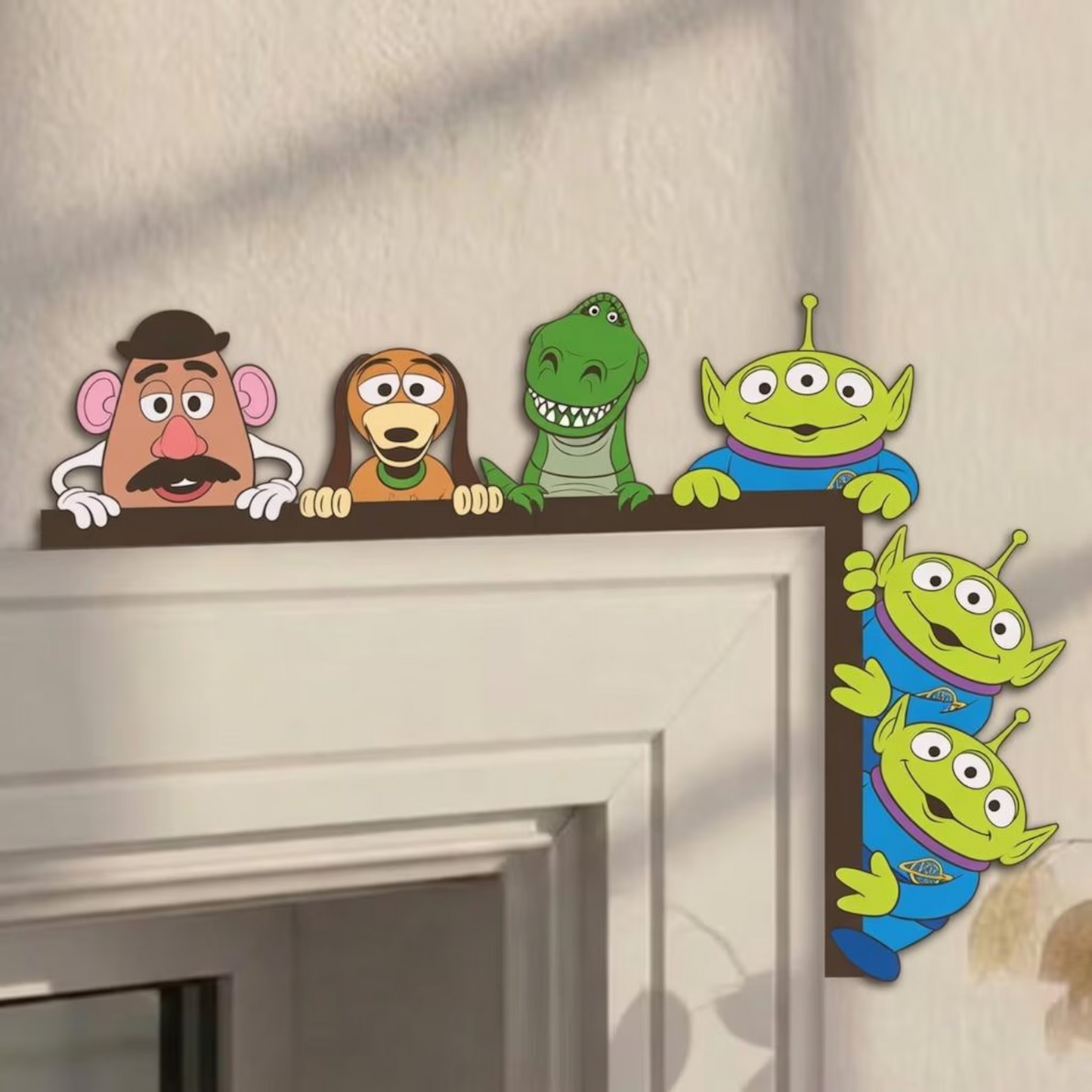 Playful Toy Friends Door Corner Decor – Cute Kids Room Decoration