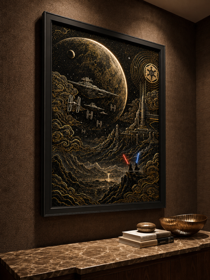 Epic Galactic - The Force All Over Printed Canvas Poster